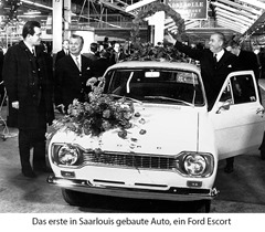 Das erste Ford-Modell, das im Ford-Werk in Saarlouis nach Start der Produktion 1970 vom Band lief, war der Ford Escort. Weiterer Text über ots und www.presseportal.de/nr/6955 / Die Verwendung dieses Bildes ist für redaktionelle Zwecke honorarfrei. Veröffentlichung bitte unter Quellenangabe: "obs/Ford-Werke GmbH"