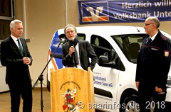 Die Jugendwehren der Gemeinde Losheim am See erhielten neues Fahrzeug, einen Peugeot Partner durch den Sparverein Saarland und die Volksbank Untere Saar