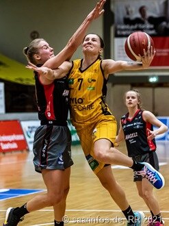 Magdalena Zietara,( r. Nr. 7) setzt sich gegen Elisa Koskimies durch 